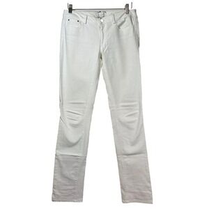 Adam Lippes White Straight Leg Jeans Woman's 4 GUC Button‎ Pockets